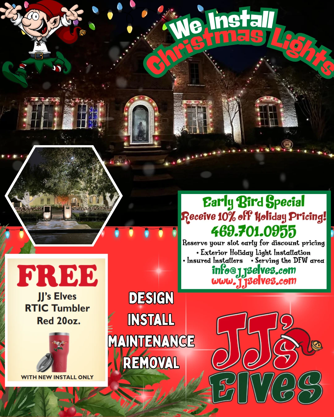 JJ's Elves Holiday Lights Installation - Early Bird Special